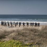 Calentamiento surf en arena