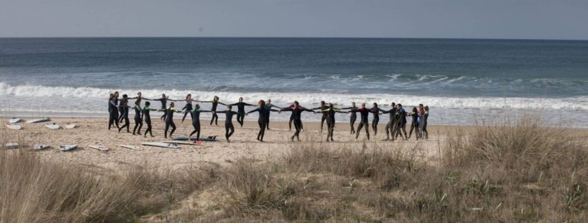 Calentamiento surf en arena